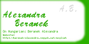 alexandra beranek business card